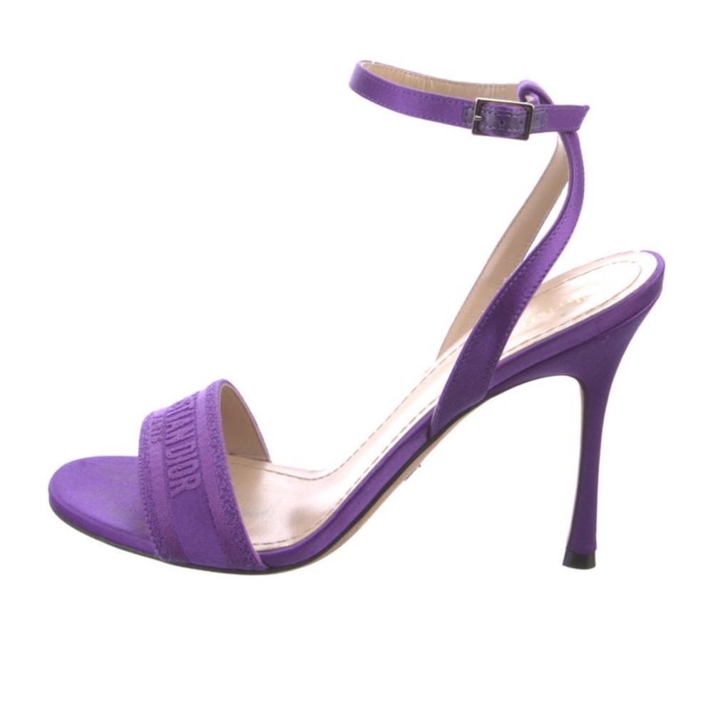 100% Authentic Dior Purple Dway Embroidered Women's Heels